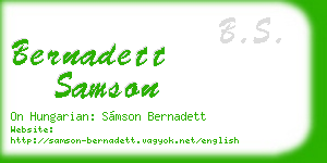 bernadett samson business card