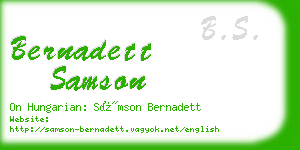 bernadett samson business card